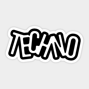 Techno music logo design Sticker